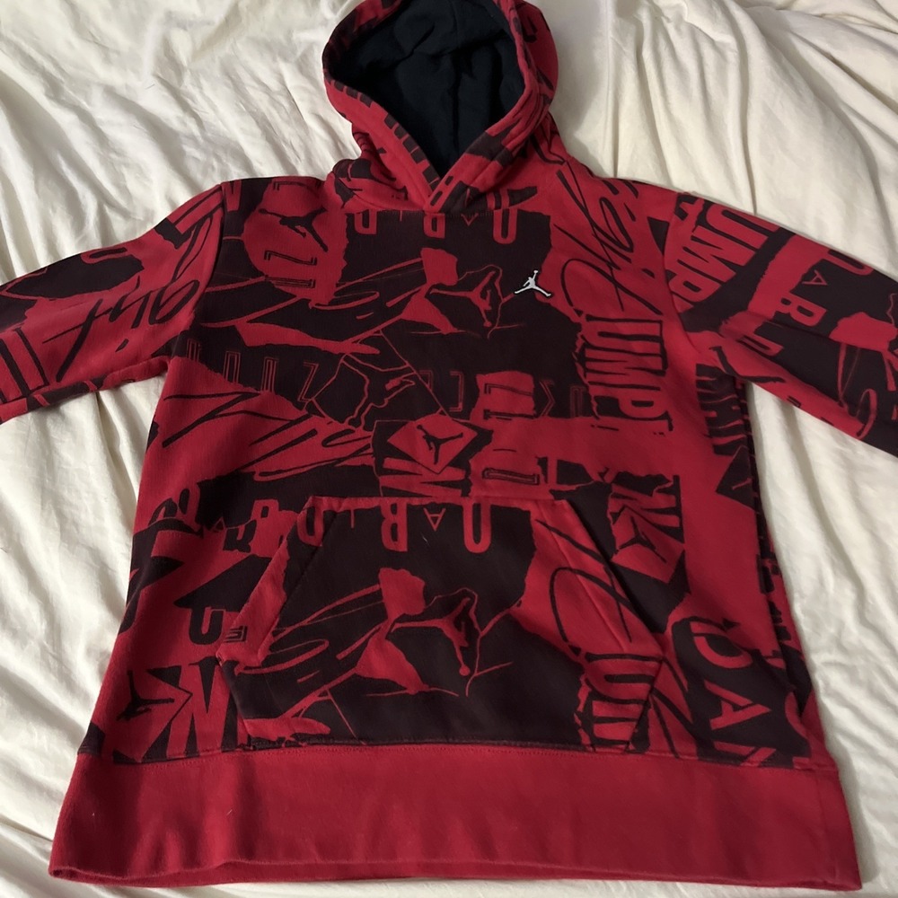 Air Jordan Sweatshirt Boys Xl Red/ Black Pre Owned
